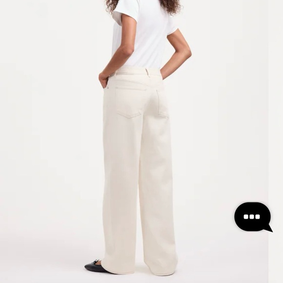 Madewell White Low Slung Baggy Jeans Size 28 - Picture 3 of 10